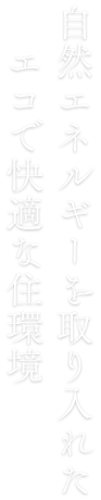 自然エネルギーを取り入れたエコで快適な住環境